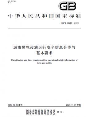城市燃?xì)庠O(shè)施運(yùn)行安全信息分類(lèi)與基本要求國(guó)標(biāo)∕T 38289-2019